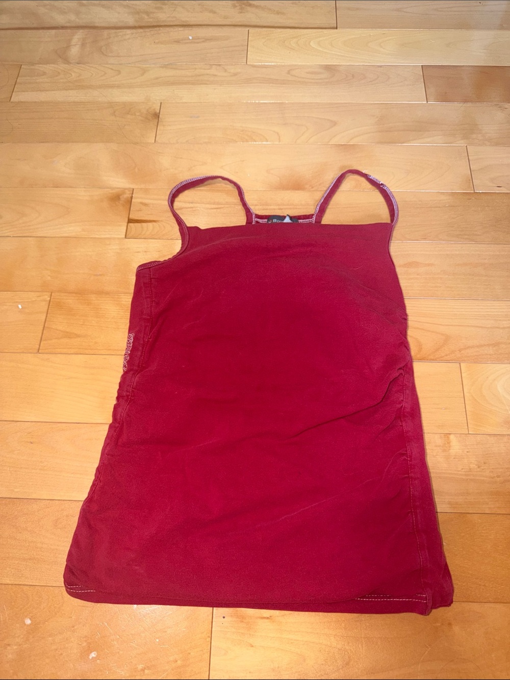 Red Ribbed Tank